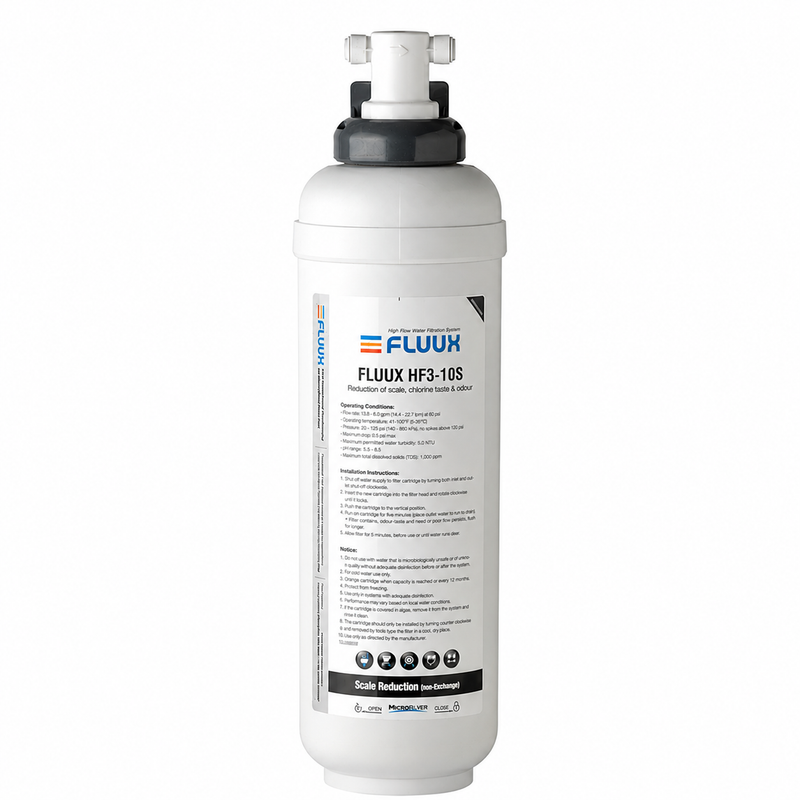 Filtru de apă FLUUX HF3-10S – Filtrare standard 5µm + anti-calcar