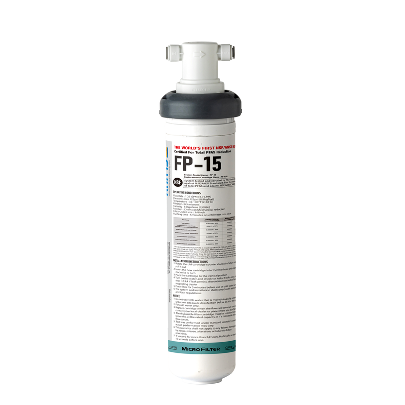 Filtru PFAS FLUUX FP-15 – Elimină forever chemicals NSF 53 capacitate medie