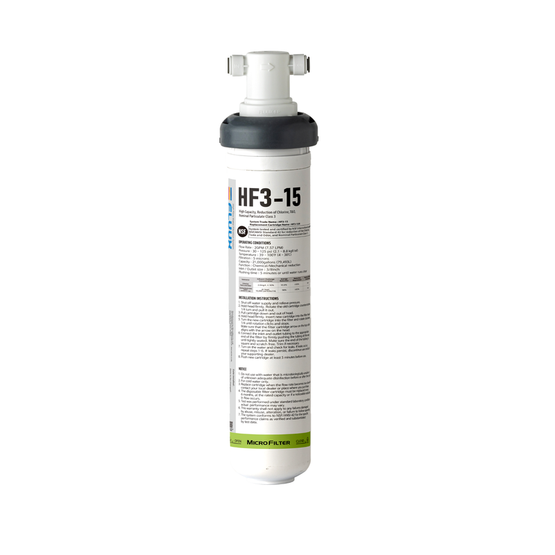 Filtru de apă FLUUX HF3-15 – Filtrare standard 5µm 79.000L NSF 42