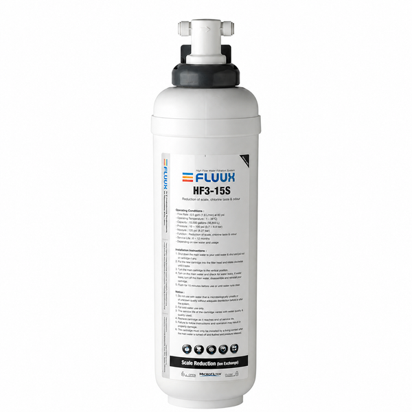 Filtru de apă FLUUX HF3-15S – Filtrare standard + anti-calcar 79.000L