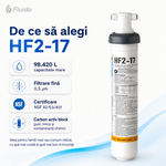 Filtru de apă FLUUX HF2-17 – Filtrare 0,5µm capacitate ridicată 98.000L
