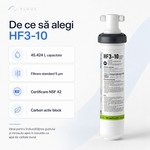 Filtru de apă FLUUX HF3-10 – Filtrare standard 5µm certificat NSF 42